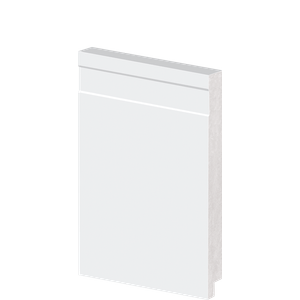 Rodapé Frisado 2,40m 150x15mm Branco Arquitech