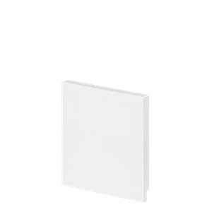 Rodapé Slim Liso 2,40m 100x10mm Branco Arquitech