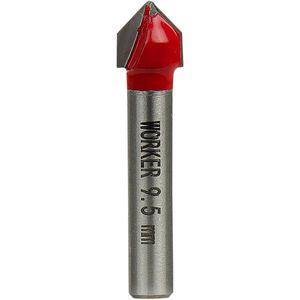 Fresa Ranhura em V para Madeira 1/4" 9,52mm Worker