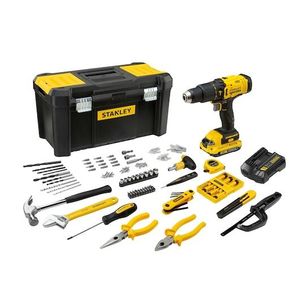 Kit Furadeira Parafusadeira com 119 Peças 1/2" 20V e Maleta Stanley