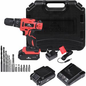 Kit Furadeira Parafusadeira de Impacto 17 Peças Biv Worker