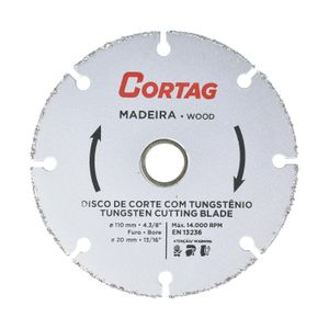 Disco de Corte com Tungstênio 110MMX20MM Cortag