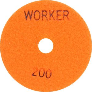 Disco de Lixa Diamantada com Velcro 4" G200 Vermelho Worker