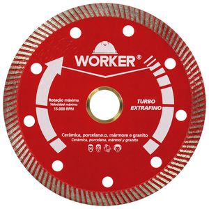 Disco Diamantado Porcelanato 110x20mm Turbo Extrafino WORKER