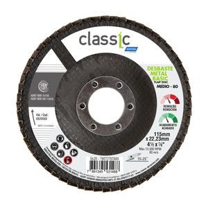 Disco Flap Classic Basic para Desbaste G80 115x22,23mm Norton