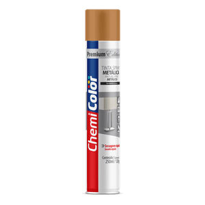 Tinta Spray Metálica 250ml/120g na Cor Bronze Chemicolor