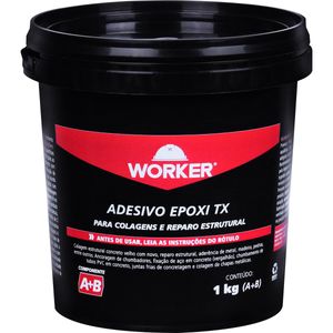 Adesivo Epoxi TX para Colagens e Reparos 1kg Worker
