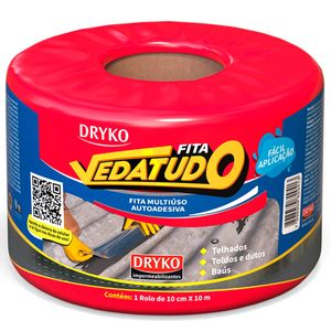 Fita Autoadesiva de Alumínio Vedatudo 10cmx10m Dryko