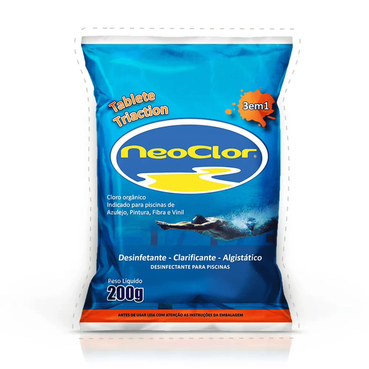 Tablete cloro Triaction Neoclor - Água cristal e proteção. - Super Pro ...