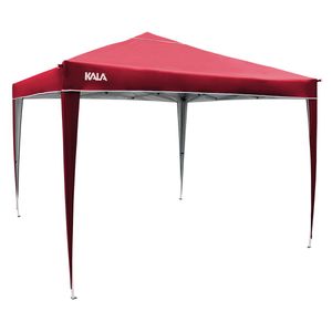 Gazebo Dobrável Vermelho com Pés de Alumínio 3m x 3m Kala