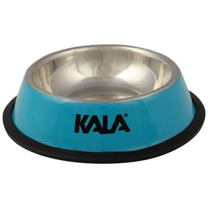 Tigela para Pets em Aço Inox Azul 22cm Kala