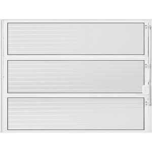 Vitrô Basculante Canelado em Alumínio Branca 60x80cm MetalFlex