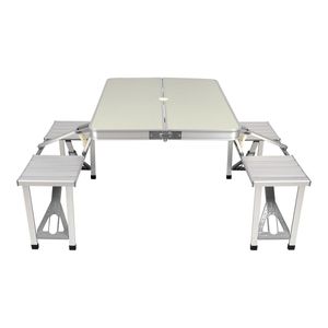 Mesa Dobrável de Alumínio com 4 Banquetas da Kala