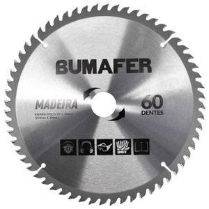 Disco de Serra 10” X 30mm Para Madeira 60 Dentes Bumafer