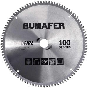 Disco de Serra 12” X 30mm Para Madeira 100 Dentes Bumafer