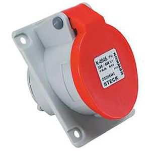 TOMADA EMBUTIR 3P+T STECK 32A 380/440V 6H VERMELHO
