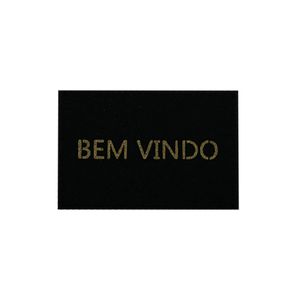 CAPACHO BEM VINDO KAPAZI 40X60CM PRETO