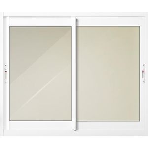Janela Invicta de Alumínio BR 2 Folhas VR 100x120cm MetalFlex