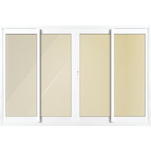 Janela Invicta de Alumínio BR 4 Folhas VR 100x150cm MetalFlex