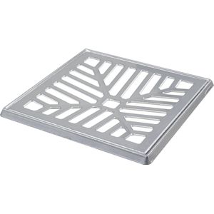 Grelha de Alumínio 20x20 cm com Porta Grelha Polido Liege