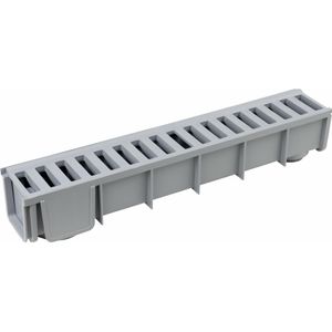 Grelha Plástica 09X50 CM Porta Grelha 2 Toneladas Cinza Liege