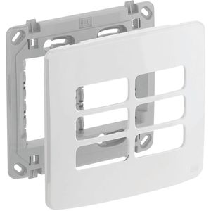 Conjunto Placa e Suporte 4x4 6P Branco da Weg