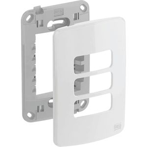 Conjunto Placa e Suporte 4x2 3P Branco da Weg