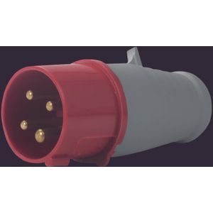 Plugue 3P+T 16A 380/440V 6H Vermelho Soprano