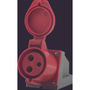 Tomada Sobrepor 3P+T 32A 380/440V 6H Vermelha
