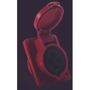 Tomada Embutida 3P+T 16A 380/440V 6H Vermelho Soprano