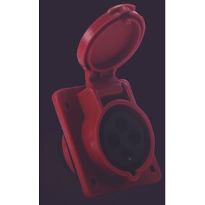 Tomada Embutida 3P+T 32A 380/440V 6H Vermelho Soprano
