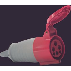 Acoplamento 3P+T 16A 380/440V 6H Vermelho Soprano