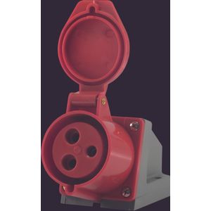 Tomada Sobrepor 3P+T 16A 380/440V 6H Vermelho Soprano