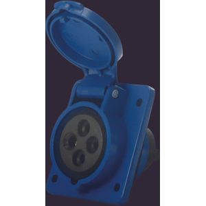 Tomada Embutida 2P+T 16A 200/250V 6H Azul Soprano