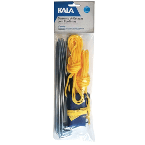 Conjunto de Estacas com Cordinhas na Cor Amarela Kala