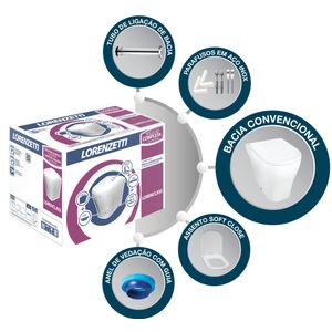 Kit Completo Class Convencional 3/6L Branco Lorenzetti Duchas