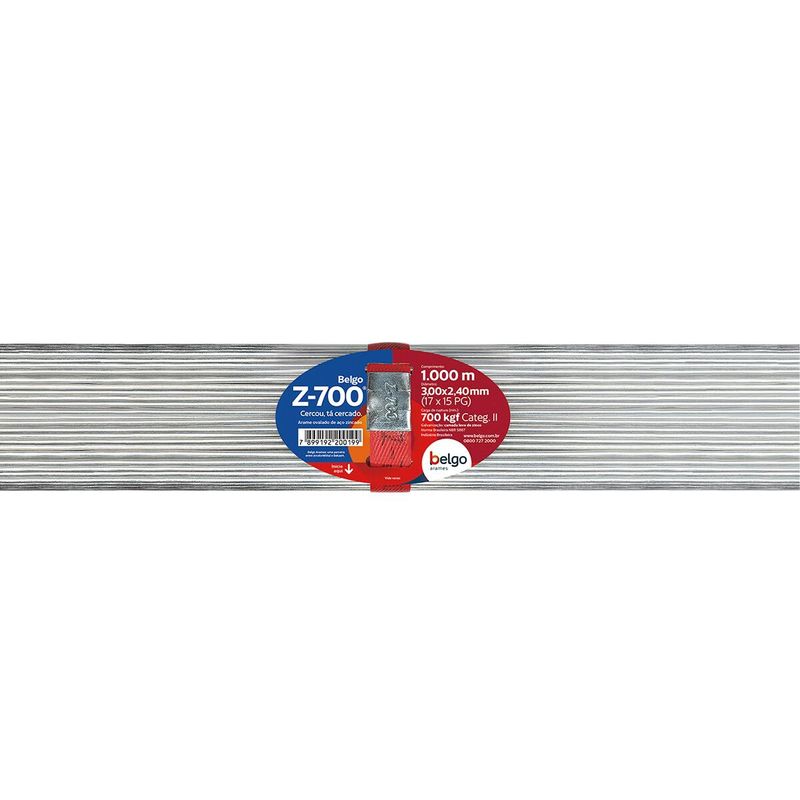 Arame Liso Ovalado 1000m 3 x 2,40mm Z-700 Belgo