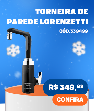 Torneira de Parede Essence 4600W/5500WPreto Lorenzetti