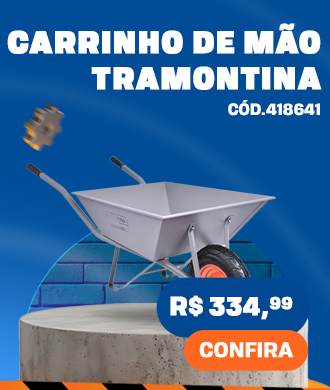 Carrinho de Mão com Caçamba Metálica 