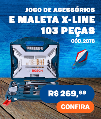 Jogo de Acessórios e Maleta X-Line com 103 peças Bosch