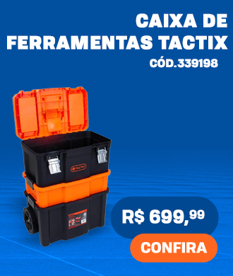 Caixa de Ferramentas 3 em 1 Tactix