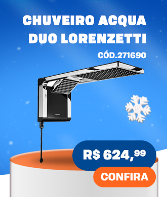 Chuveiro Acqua Duo Flex 6800W/5500W Preto/Cromado Lorenzetti