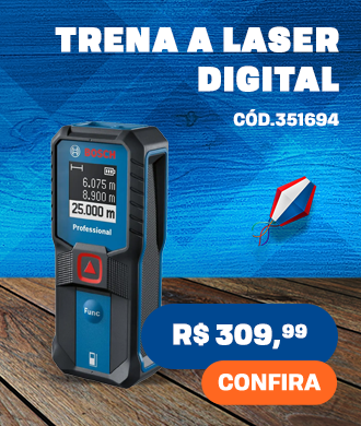 Trena a Laser Modelo Glm com 25-23 Digital da Bosch